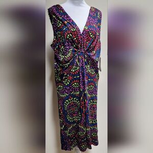 100% Silk Peter Nygard Dress Womens Size L (14-16)